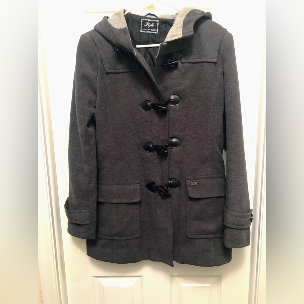 Vintage Rifle Brand Dark Gray Pea Coat L